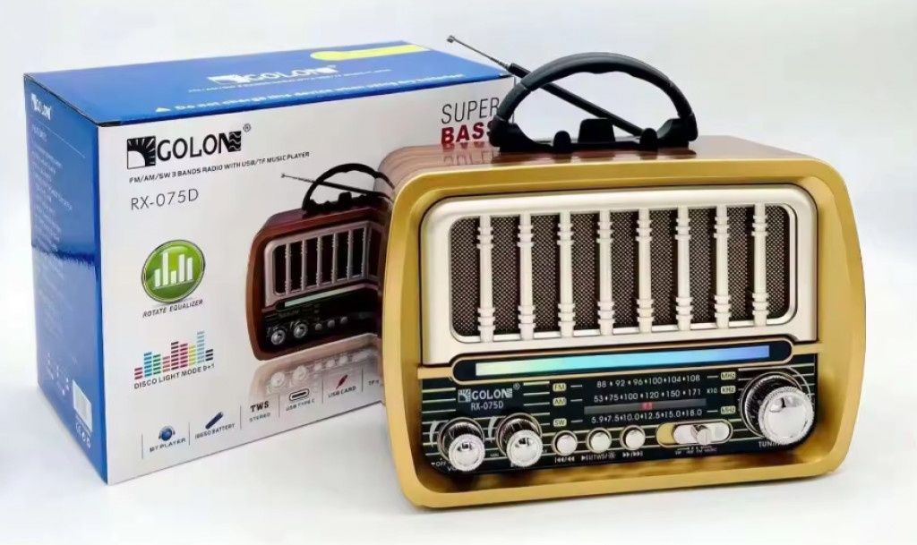 Стилно ретро многофункционално преносимо радио,TF карта/USB радио,