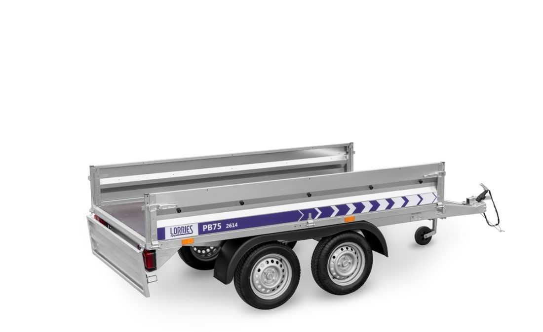 Remorca Solida 750 kg 2 Axe Lorries 261x139x35 cm Tip Platforma
