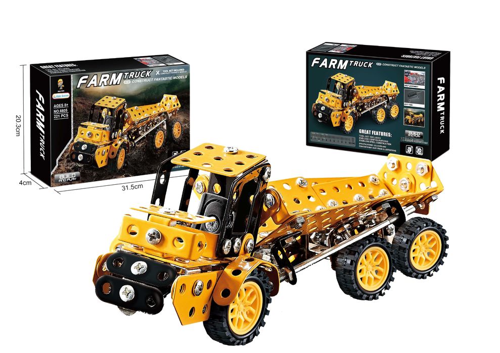 Set metalic de asamblare camion 3D, 221 de piese