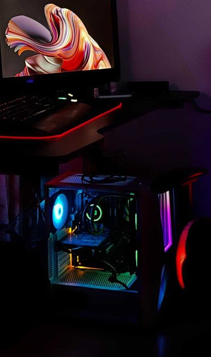 Calculator Gaming I7-8700, 16GB RAM + 2 Monitoare AOC 27INCH 75Hz