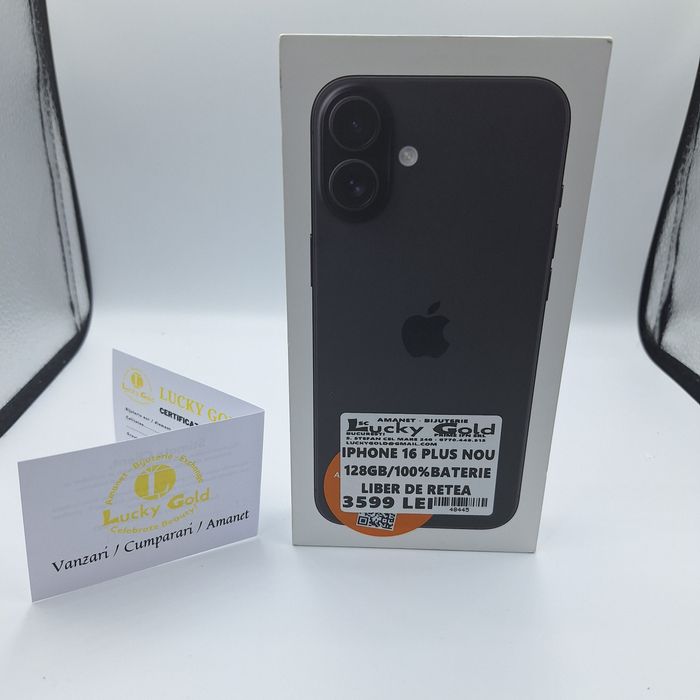 IPhone 16 Plus Nou Neactivat  128 GB Garantie /Factura #48445