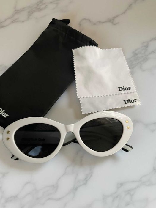 christian dior дамски бели слънчеви очила