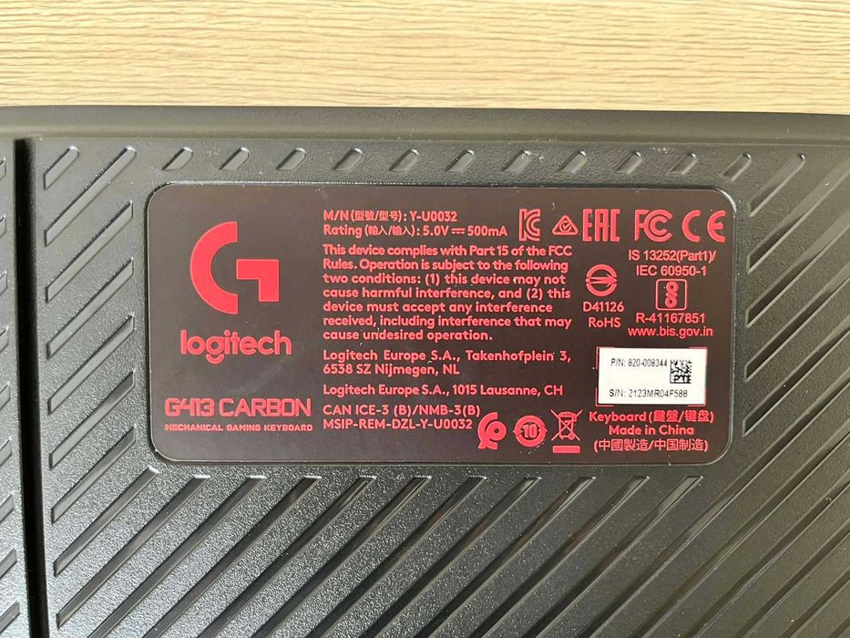 Клавиатура Logitech G413 CARBON