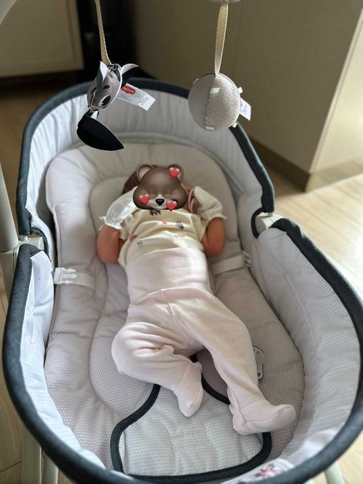 Шезлонг 3in1 Tiny Love Rocker Napper, Сив/Бял