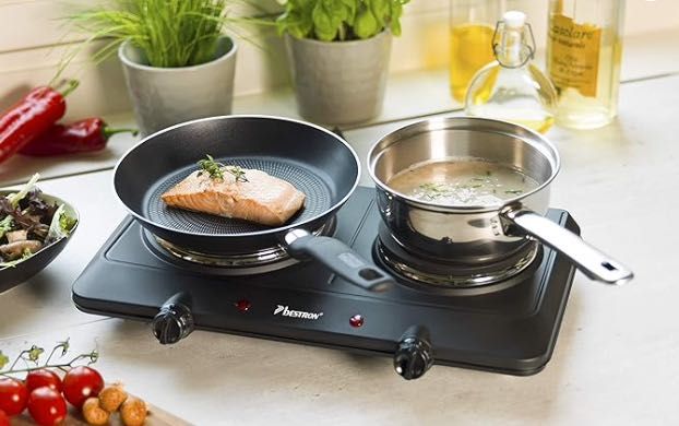 Plită dublă metalică Bestron AHP250D