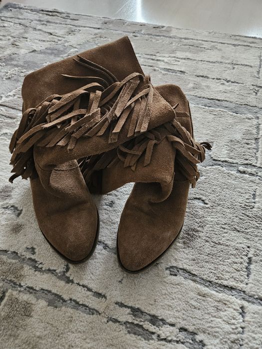 Велурени каубойски ботуши