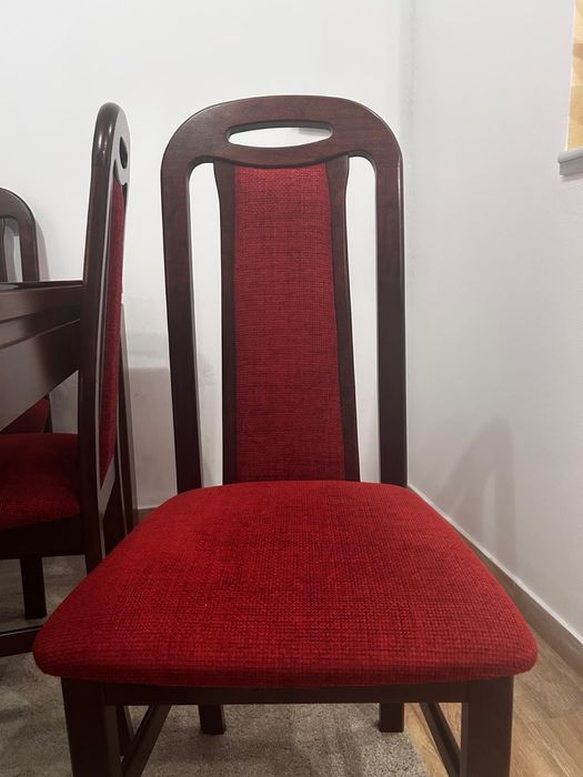 Set de 6 scaune din lemn masiv