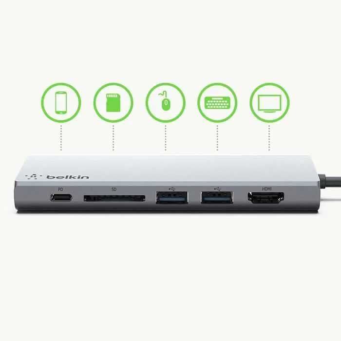 Продаётся док станция Belkin Usb-C Multimedia Hub+ Power