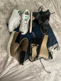 Обувки, сандали, маратонки, платформи. Adidas Armani bershka
