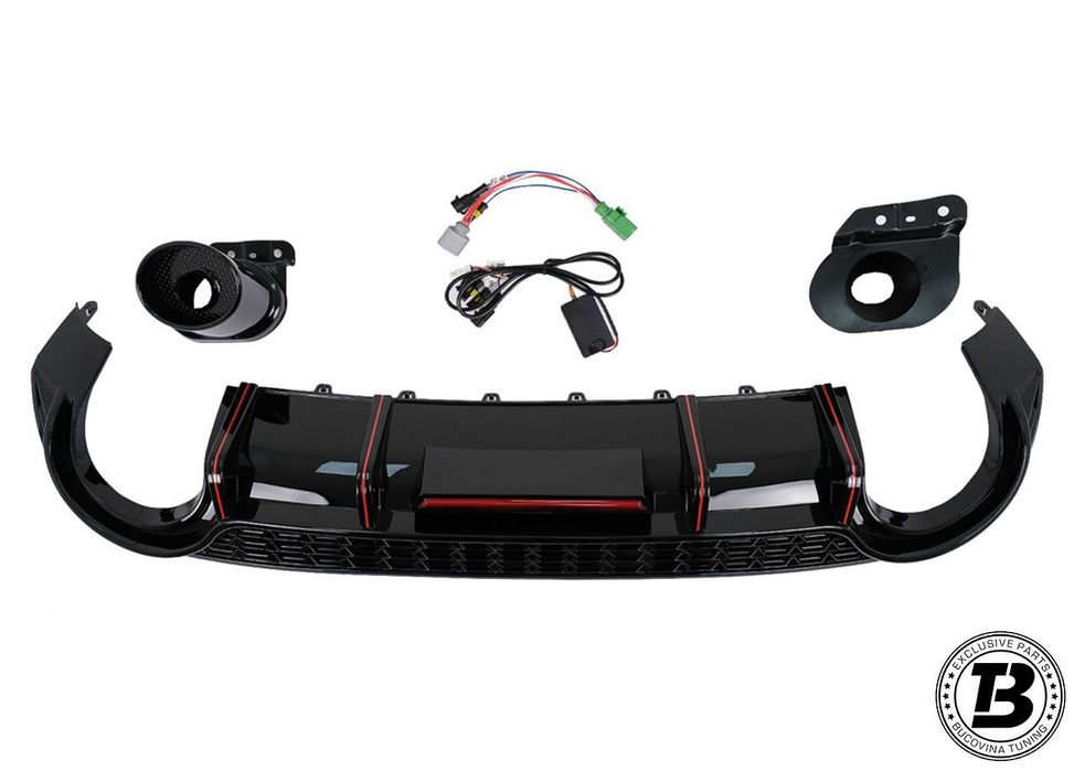 Difuzor Bara Spate compatibil cu Audi A3 8Y Sedan S3 Design