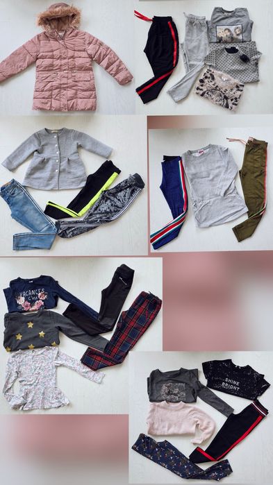 Дрехи за момиче 134/140 зимно яке и др