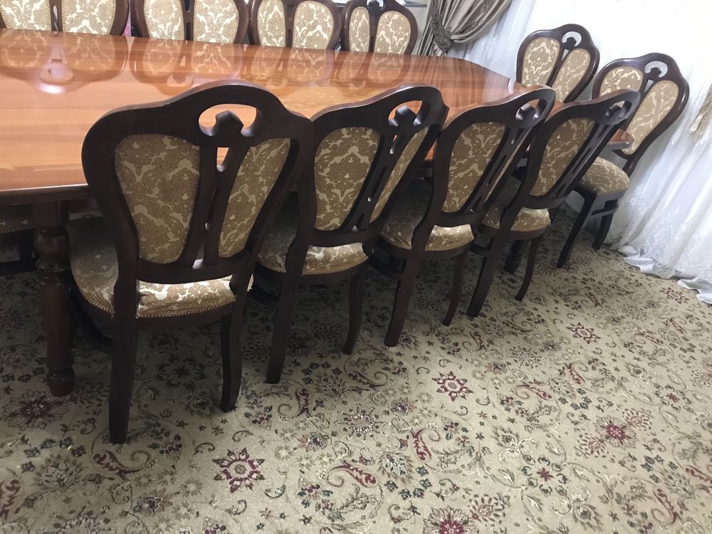 12kishilik stol stul, stenka + sovg’aga bolalar kravati