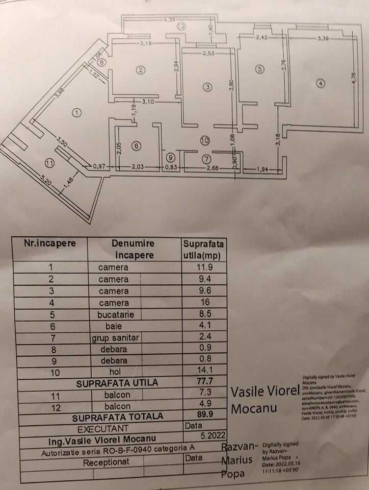 proprietar,ap de 4cam,90mpCons.,et1, zona Frumoasa Continental,parcare