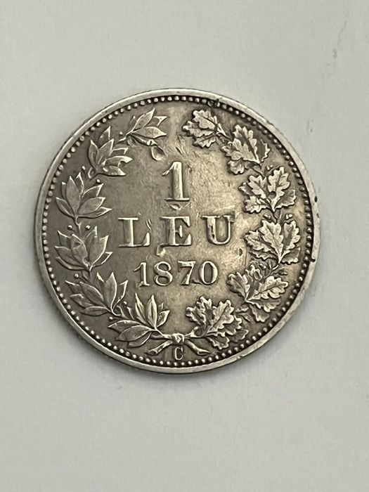 1 leu 1870, foarte rara