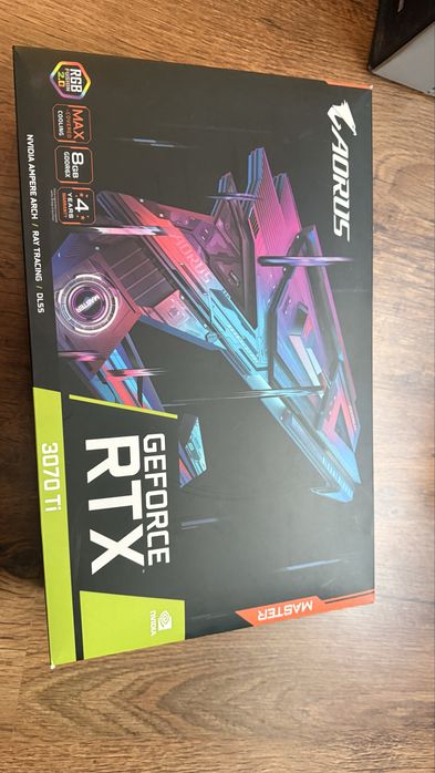 Продавам Nvidia RTX 3070 TI 8GB GDDR6X Aorus MASTER гаранция до 2026