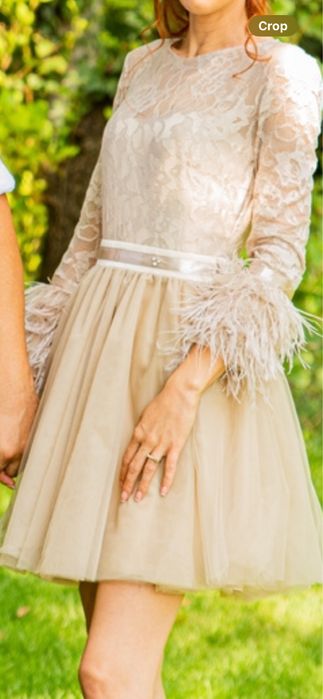 Рокля Christine fashion - бежова