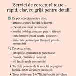 Corectez texte cu grijă și eleganță – rapid, clar, profesionist