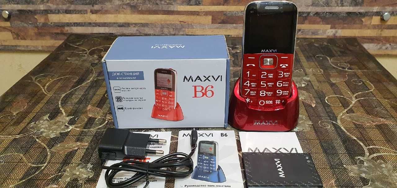 Сотовый телефон Maxvi B6 красный