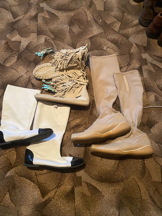 Сапоги кожаные и угги