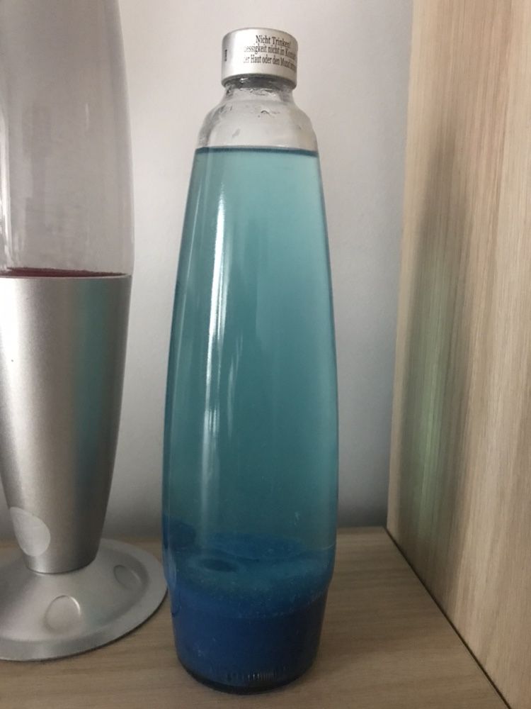Sticla lampa lava albastra