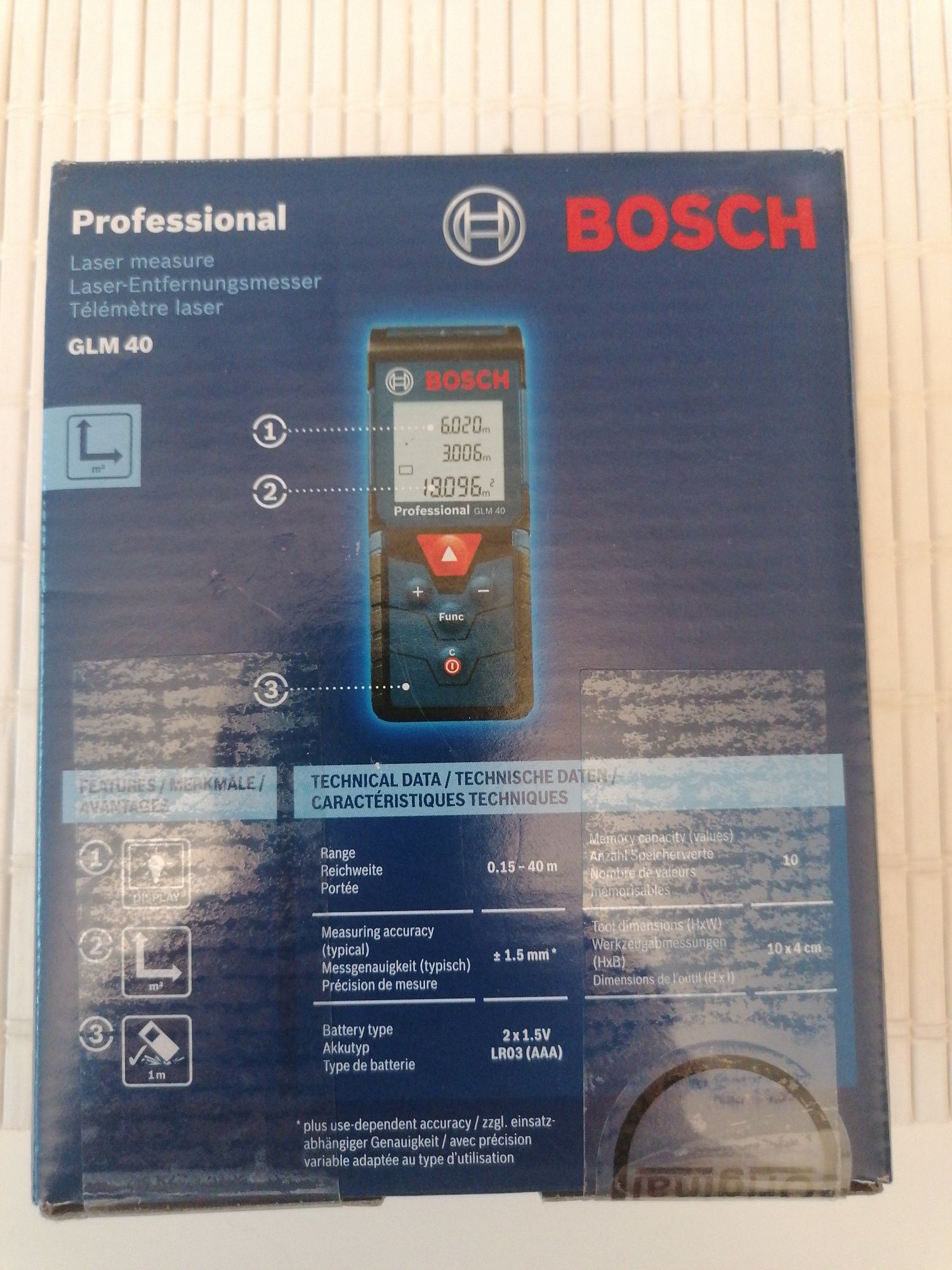 Laser profesional Bosch GLM 40 și  Cheie Diamometrica