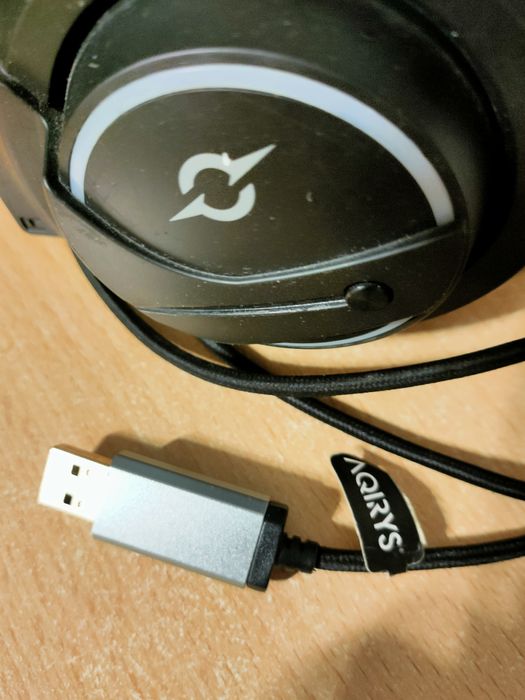 Casti Gaming AQIRYS Cygnus, USB, 7.1 surround, negru