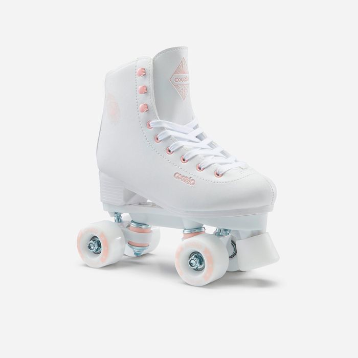 Patine cu rotile Quad 100 Alb - produs resigilat Decathlon