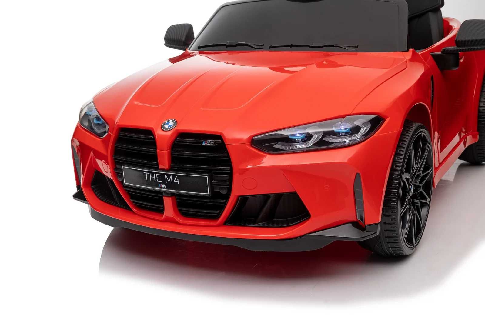 Masinuta electrica pt copii,Bmw M4 90W 12V 7Ah,roti EVA, scaun tapitat