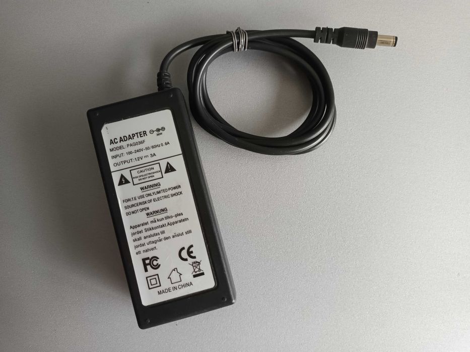 Импулсно захранване AC adaptor за 12VDC, 3A, 36W