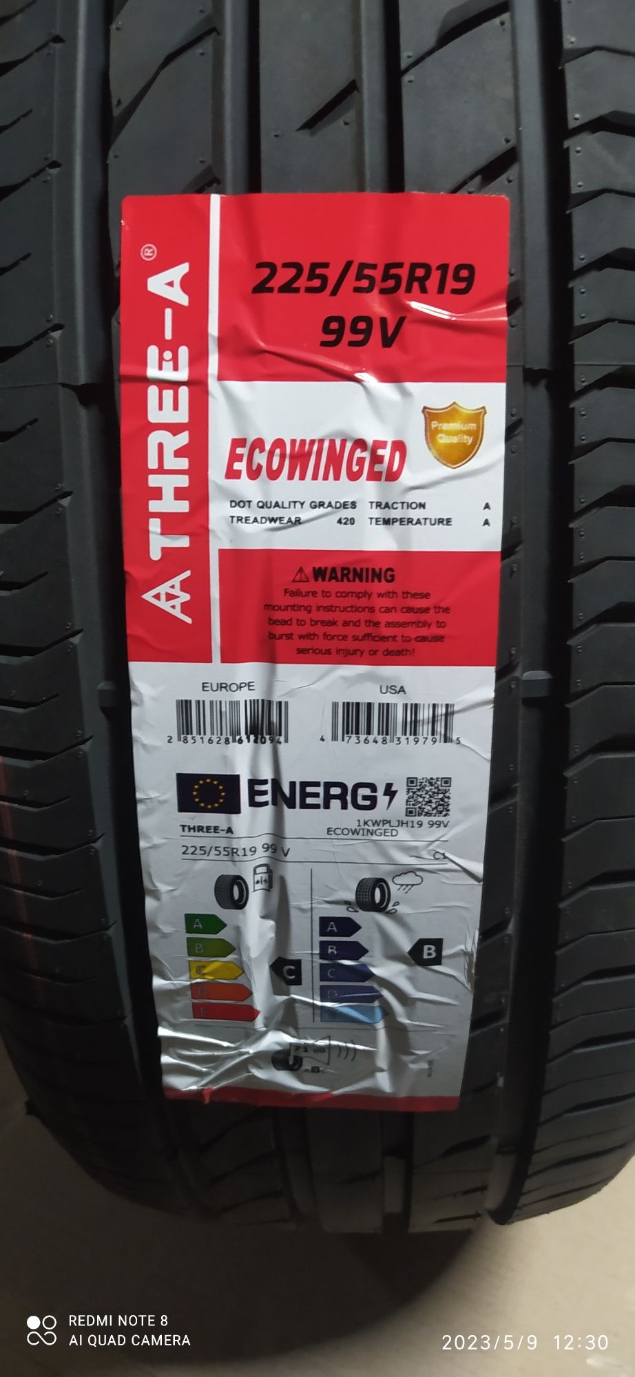 225/55R19 Three-A Ecowinged