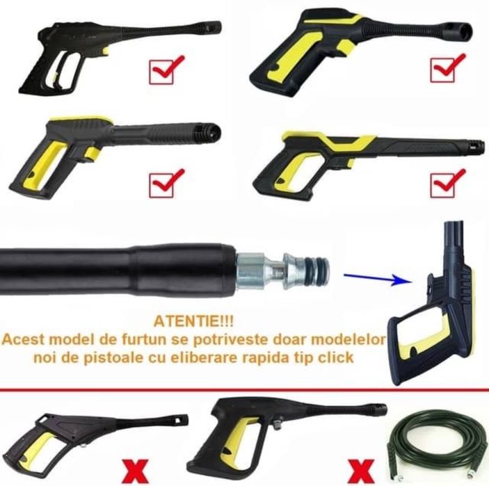Furtun compatibil aparat spalat cu presiune Parkside , jetiera , wap