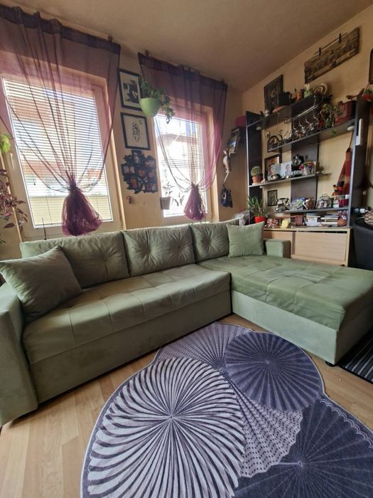 Ъглов Диван. Зелен