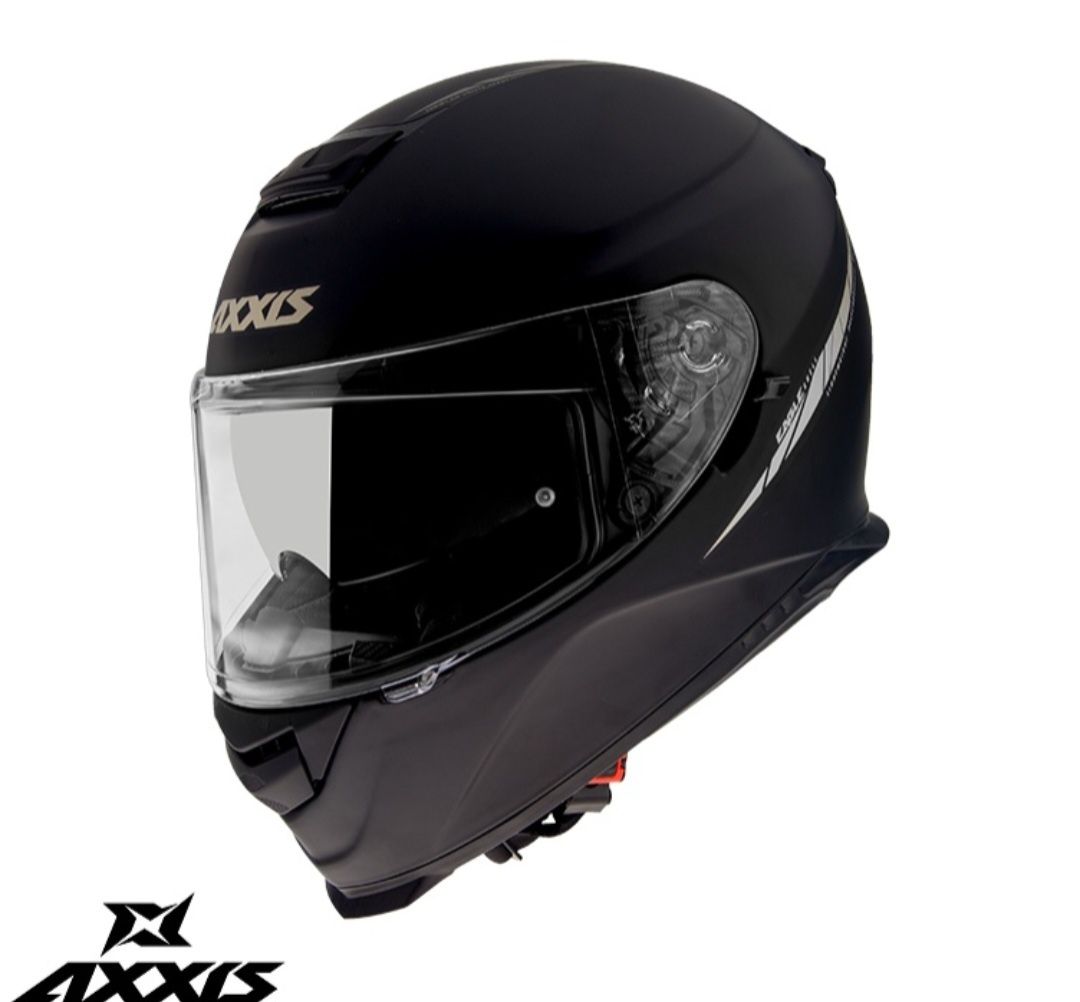 Casca moto Axxis Eagle negru (cu ochelari soare) mărimea S, M, L, XL