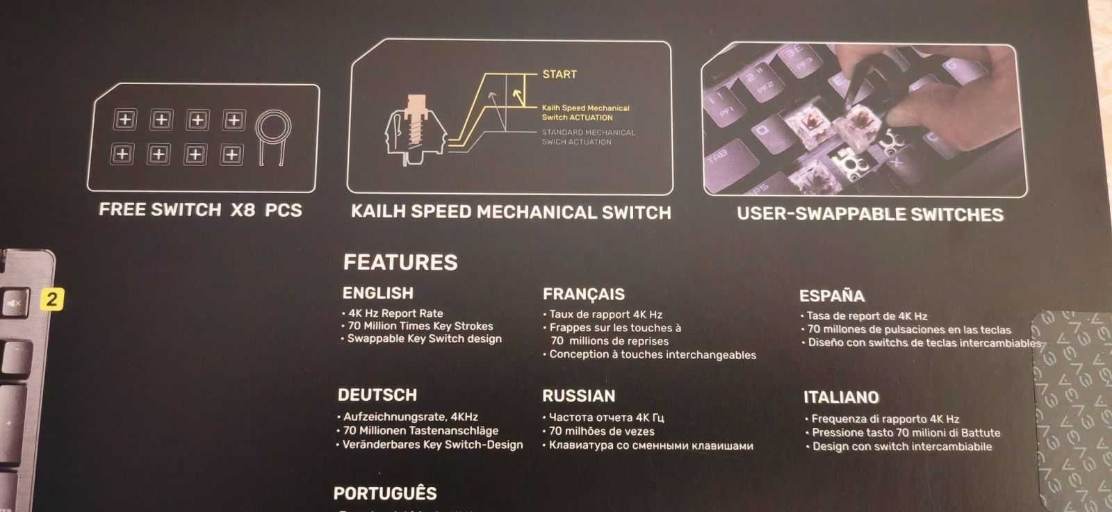 Геймърска клавиатура EVGA Z15 RGB механична Черен  НОВА !