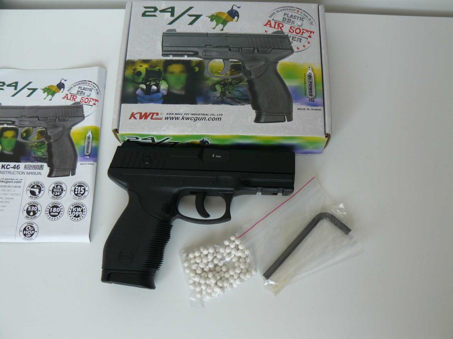 Pistol Airsoft TAURUS PT 24/7 CO2 Metal Slide NBB, Nou In Cutie,KWC