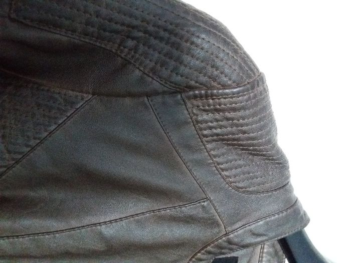 Geaca maro din piele ecologica