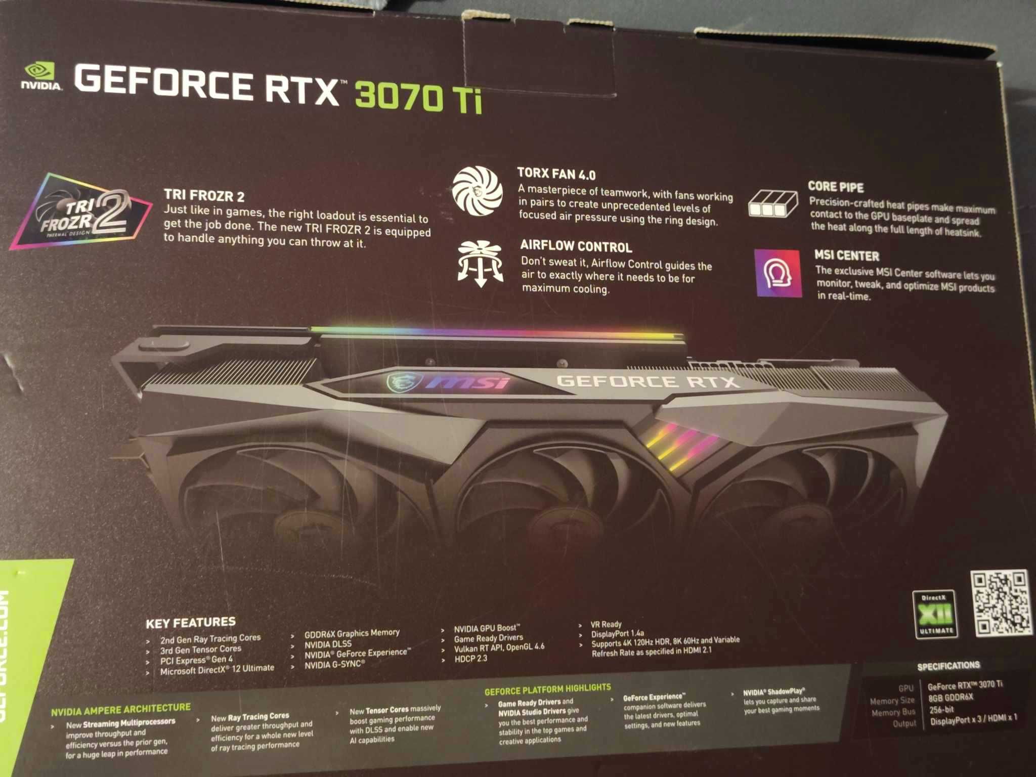 MSI GeForce RTX 3070 Ti 8GB GDDR6X 256bit