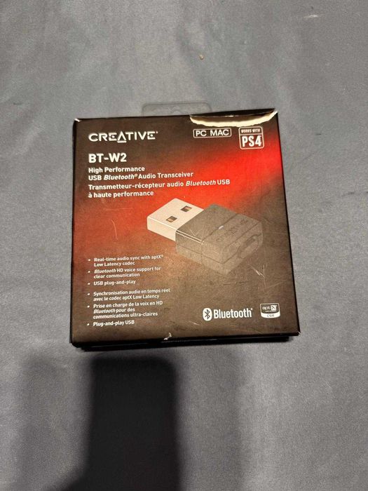 Adaptor Bluetooth Creative BT-W2 – audio de calitate pentru PC/PS4