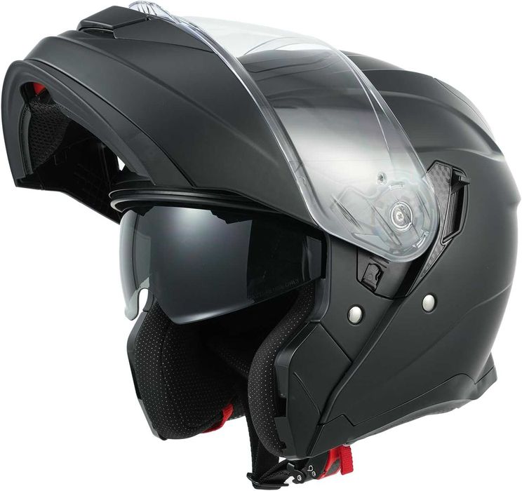 Мотористка каска MY 935, модулна, двойно стъкло, ECE 22.06 BLACK XL N1