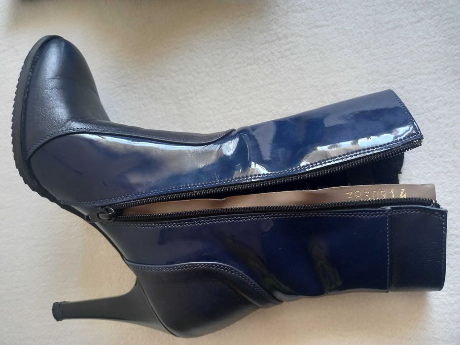 Botine piele naturala elegante cu toc Benvenuti