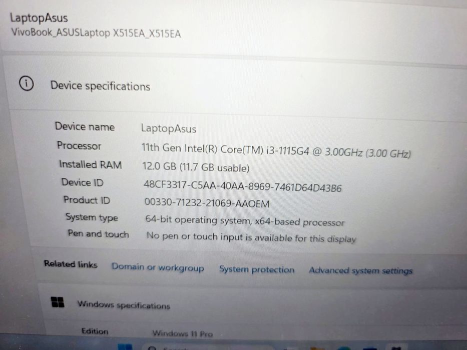 Magazin si in Rate 1300Lei Laptop Asus X515SEA I3 6Luni Garantie