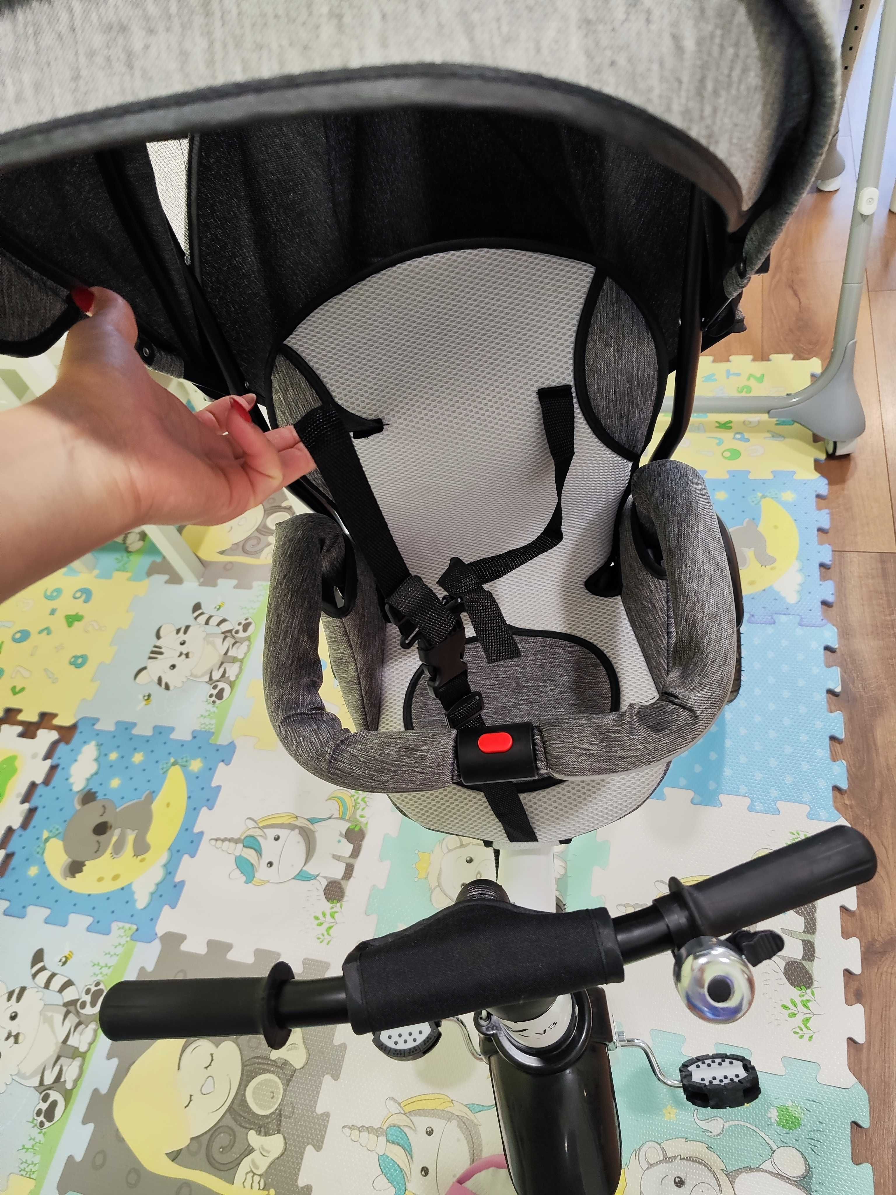 Триколка и количка за деца Premium TRIKE FIX V3 Цвят Сив