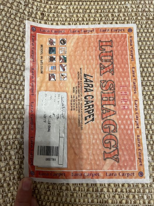 Vand  Covor oval alb