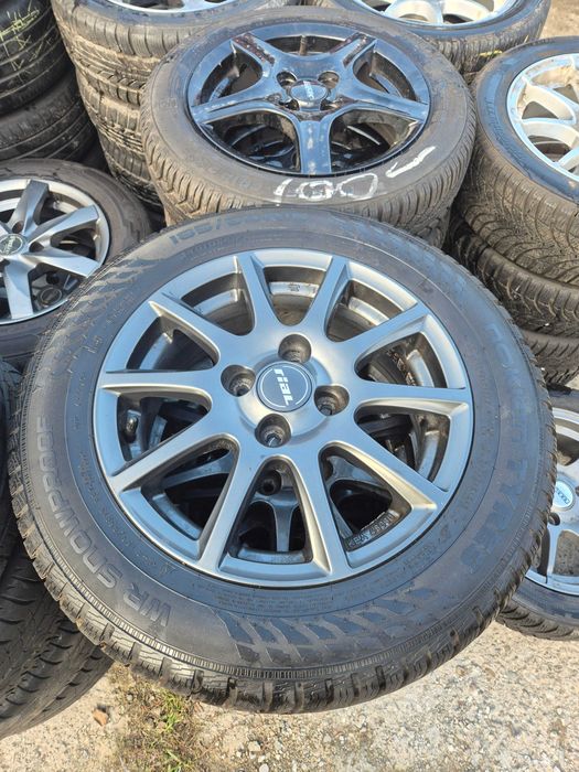 Roti Jante Aliaj + Anvelope IARNA 4x100 185/65/15 Dacia Logan Sandero