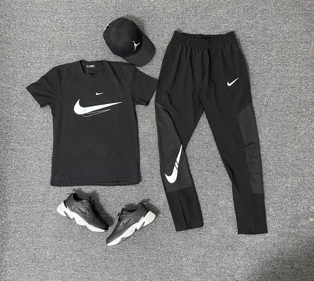Мужские спортивные штаны, трико Nike черные (2692)