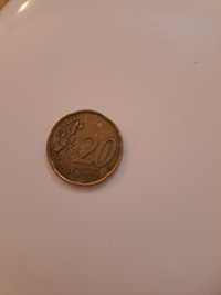 Monedă 20centi euro Italia 2002 (Bocioli)