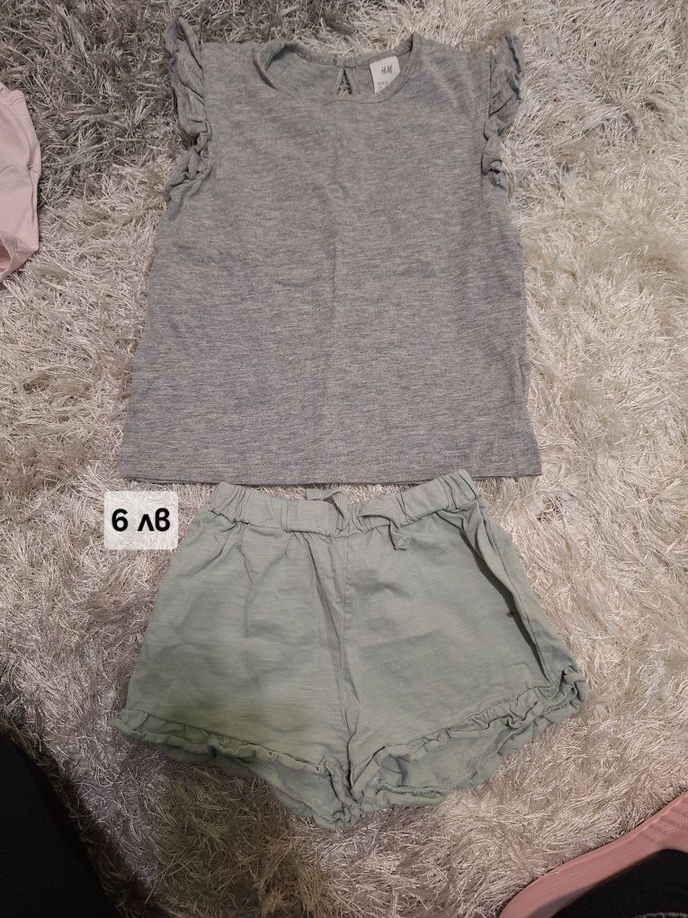 Комплект H&M тениски и клинчета , летни H&M 92