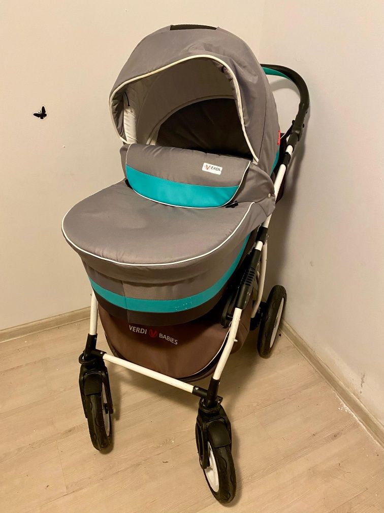 Carucior 3 in 1 Optima Grey-Turqoise