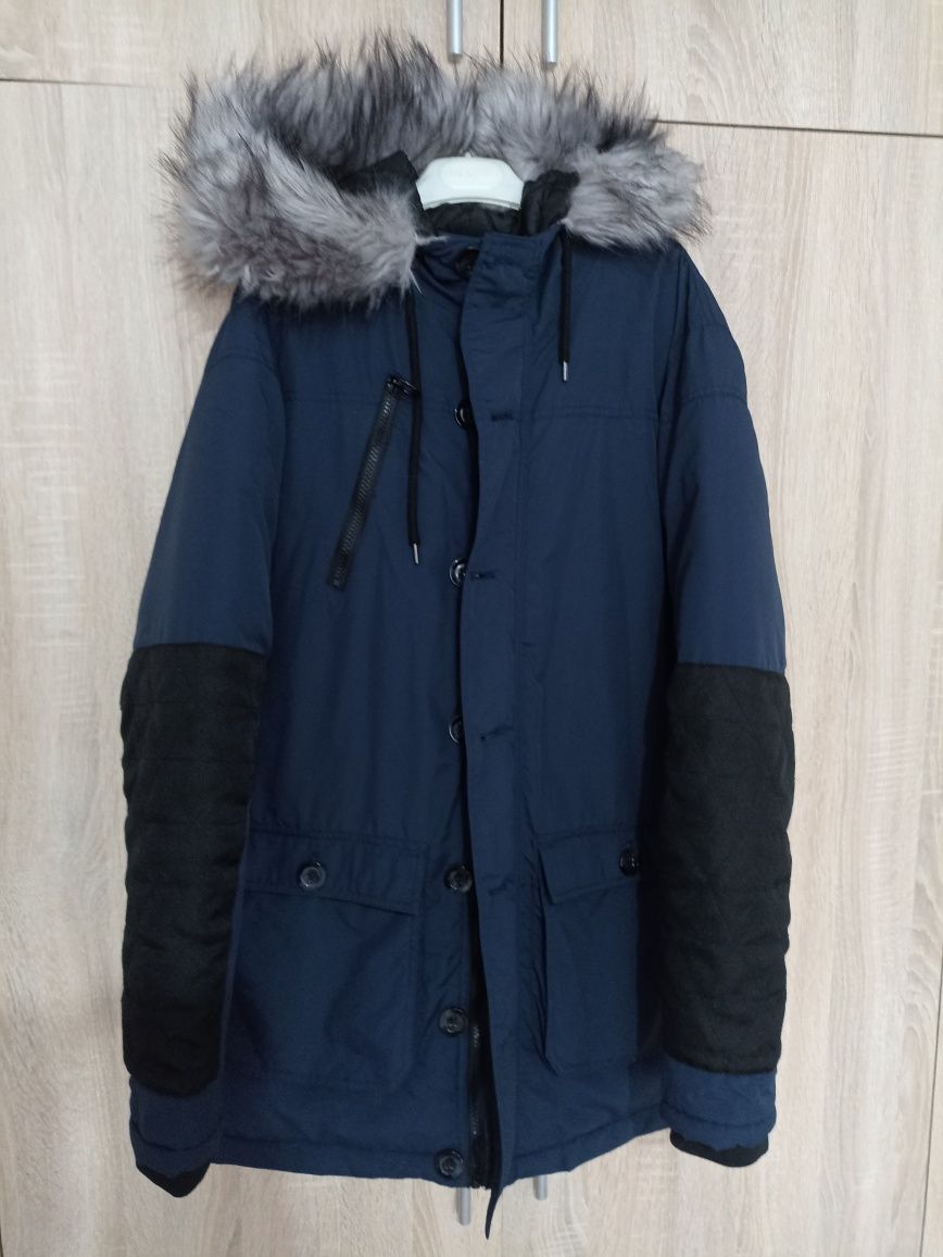 Geaca Iarna Another Influence Hooded Faux Faur Parka