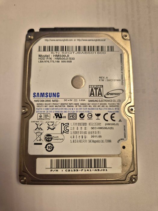 hdd laptop Samsung 500gb